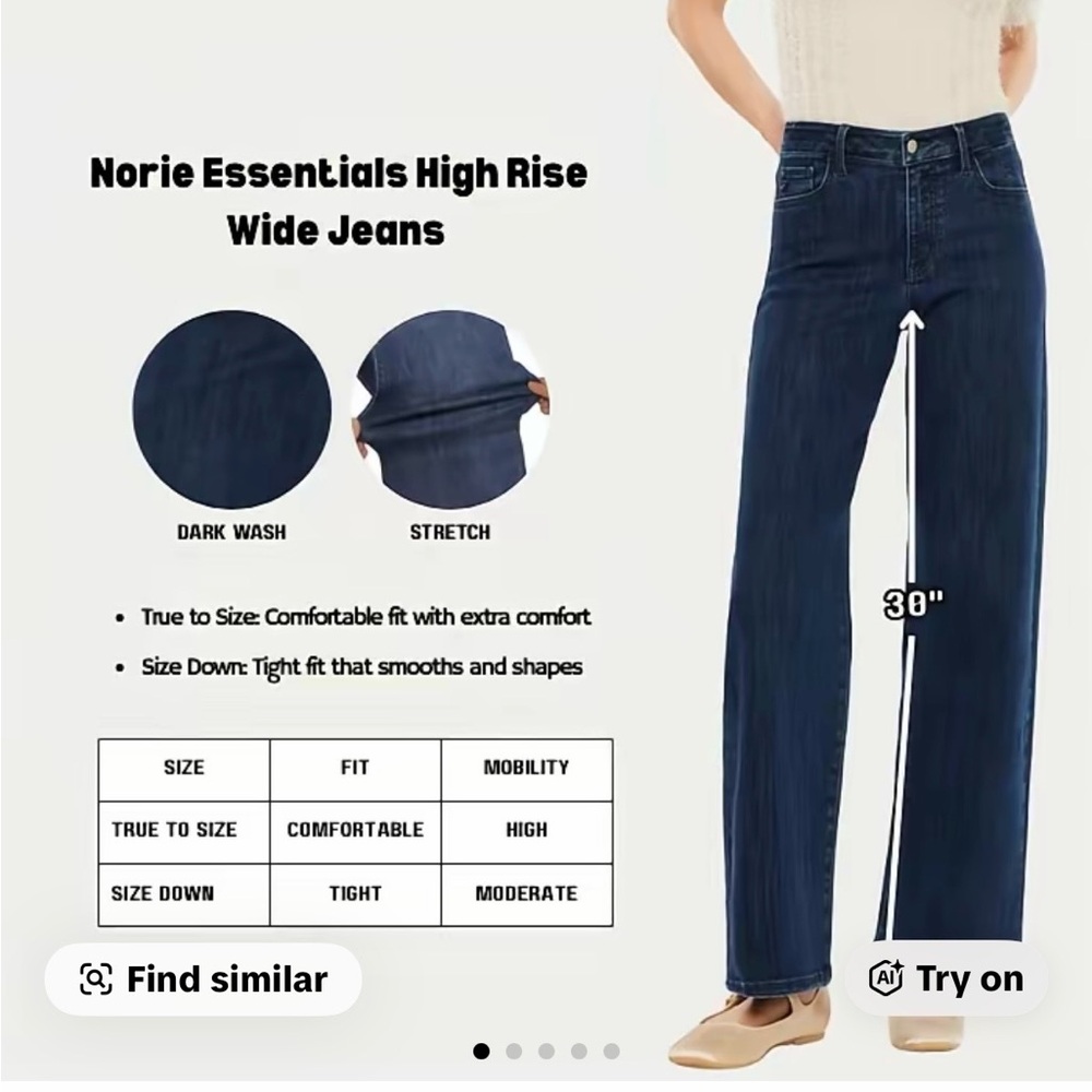 Kancan Norie Essentials High Rise Wide Leg Jeans View 2